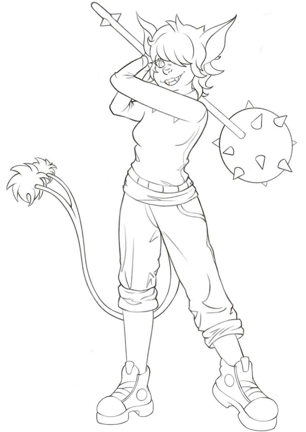 OC Tiramisu Line Art done in Procreate