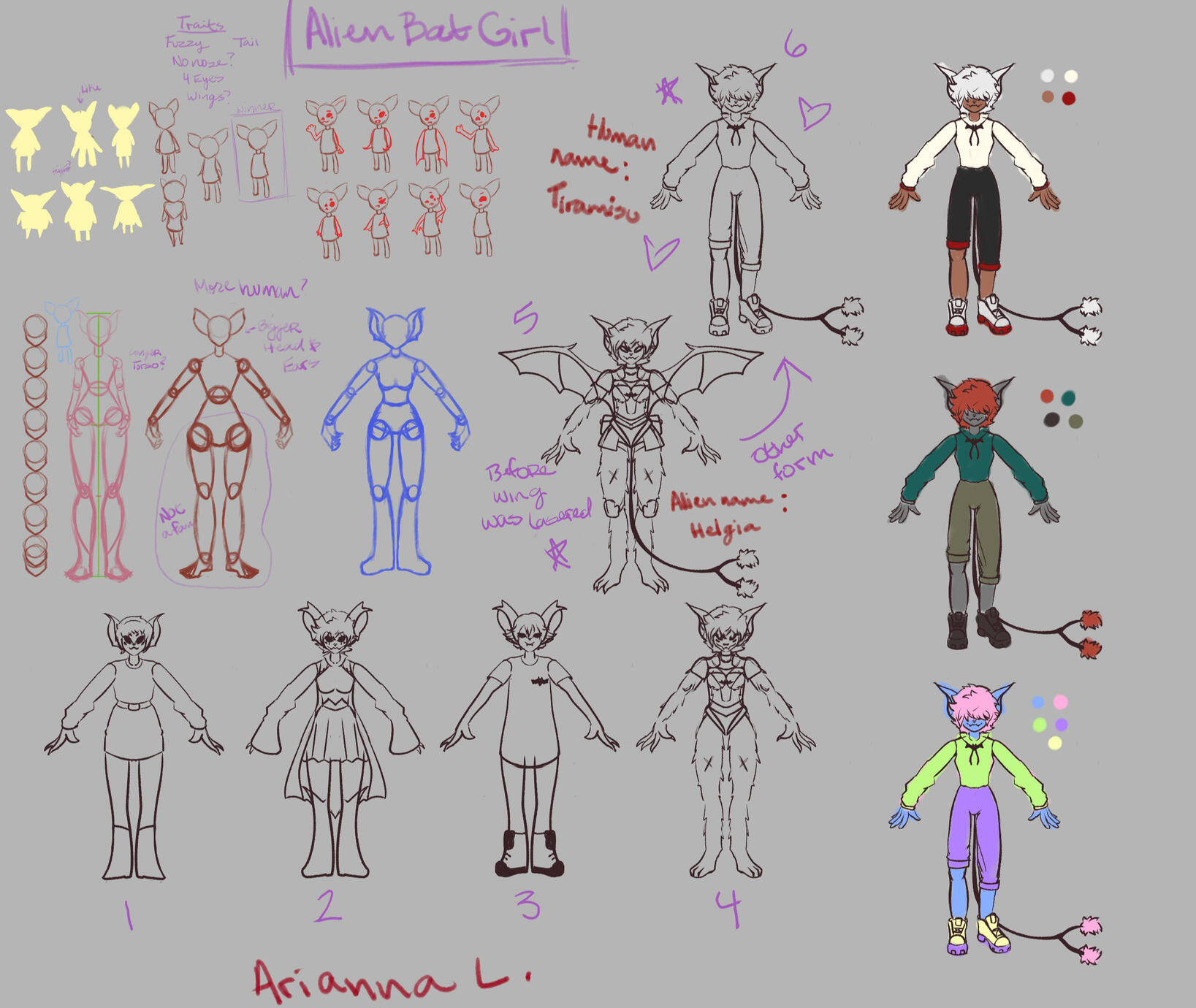 Original Character Concept Sheet done in CSP