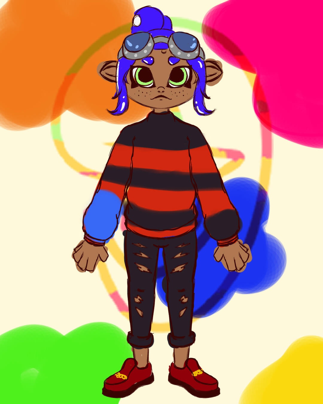 Splatoon 2 Octoling Fanart done in Procreate & Clip Studio