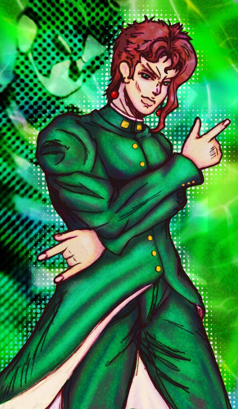Noriaki Kakyoin: Stardust Crusaders done in Procreate